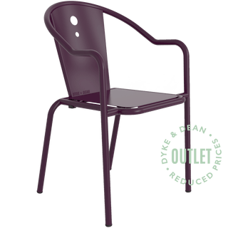 ADICO LIBELO PURPLE OUTDOOR STACKING CHAIR OUTLET - DYKE & DEAN