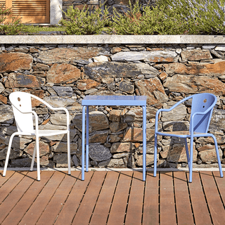 ADICO LIBELO PURPLE OUTDOOR STACKING CHAIR OUTLET - DYKE & DEAN