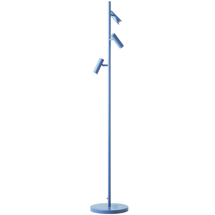 ADJUSTABLE FLOOR SPOTLIGHT BLUE - DYKE & DEAN