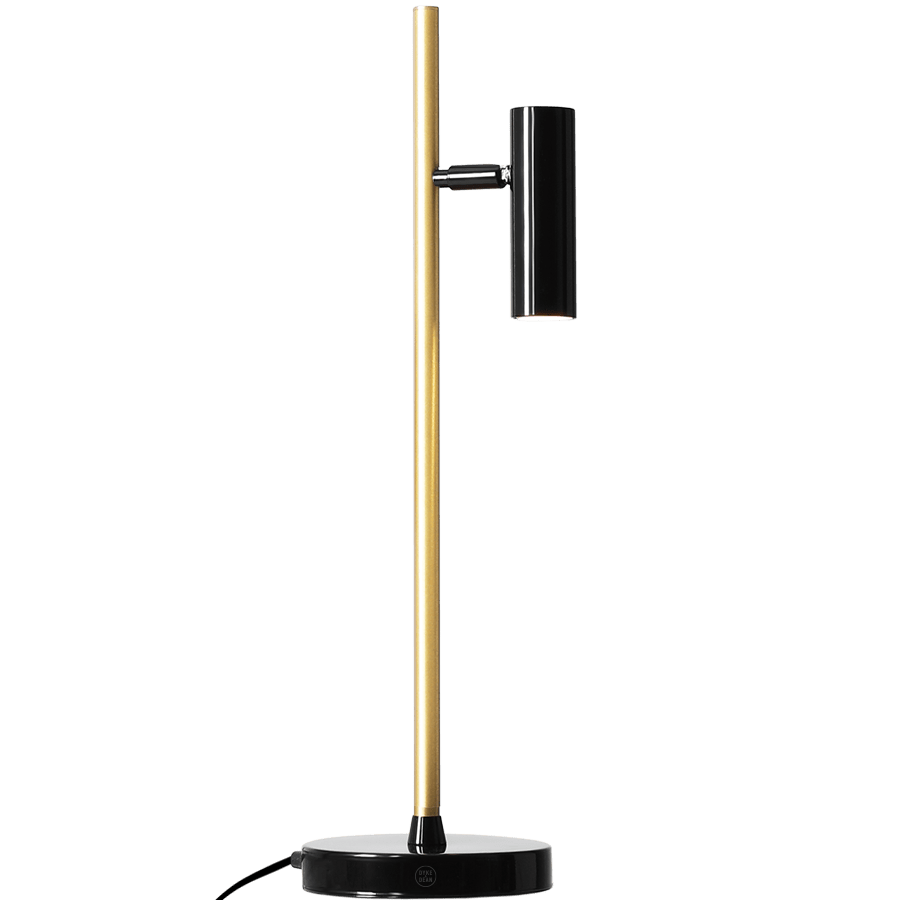 ADJUSTABLE TABLE SPOT LIGHT BLACK & BRASS - DYKE & DEAN