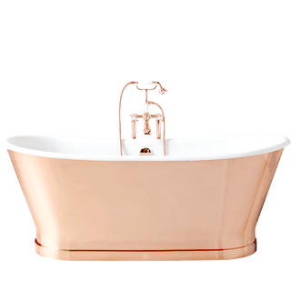 ANTICA ENAMEL CAST IRON BATHTUB COPPER/ SILVER/ GOLD FOIL - DYKE & DEAN