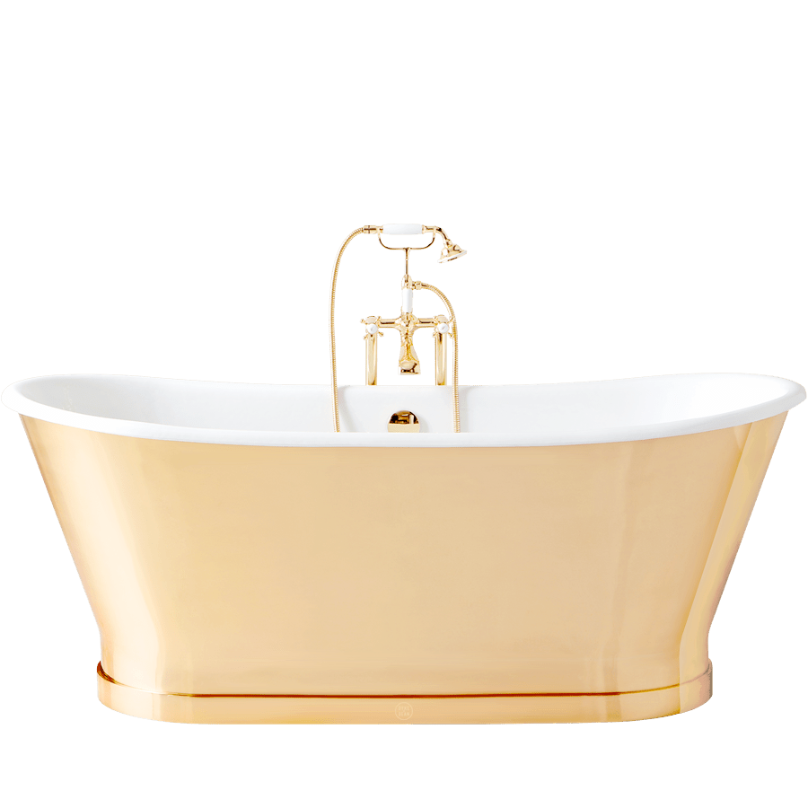 ANTICA ENAMEL CAST IRON BATHTUB COPPER/ SILVER/ GOLD FOIL - DYKE & DEAN