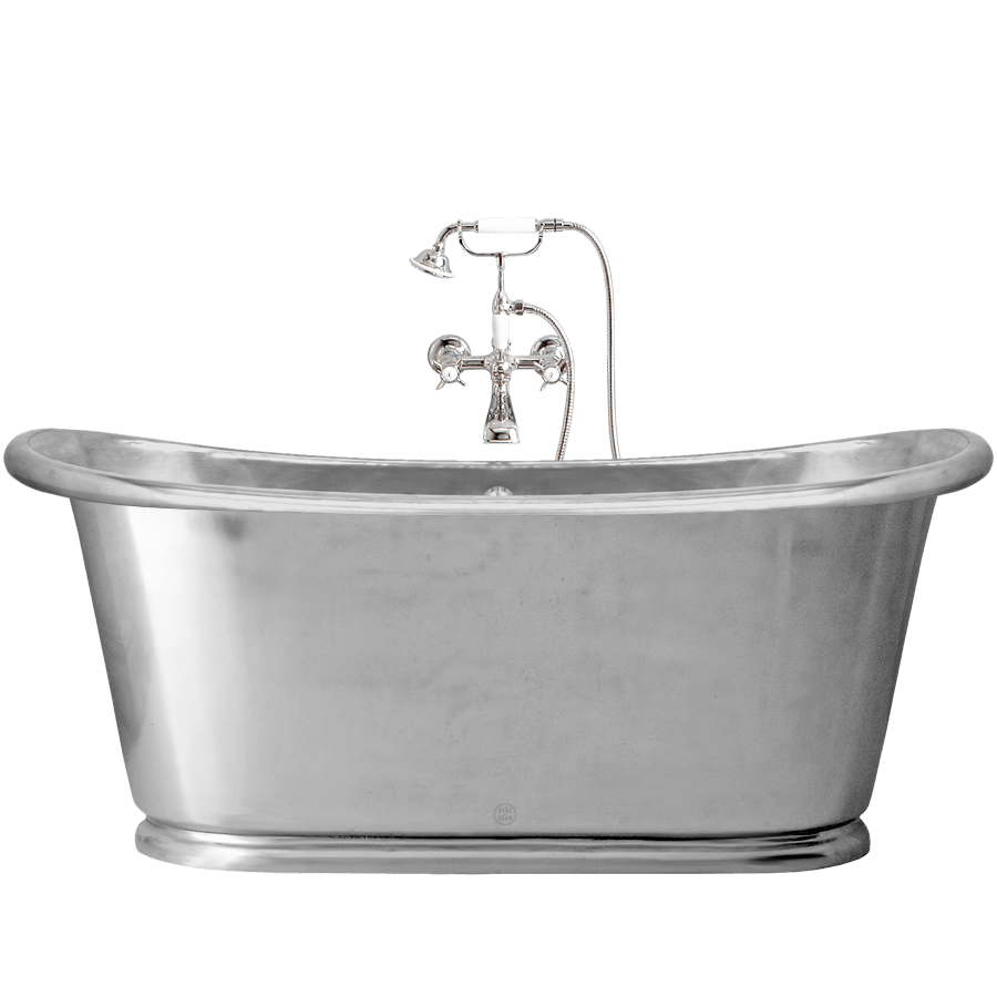 ANTICA ENAMEL CAST IRON BATHTUB STAINLESS STEEL - DYKE & DEAN