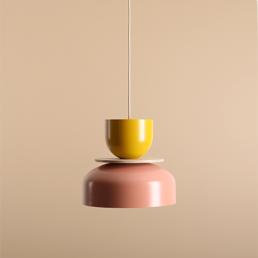 ARTERA PENDANT DISC LIGHT CORAL MUSTARD - DYKE & DEAN