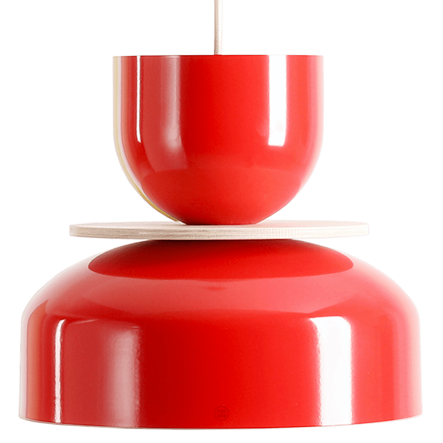 ARTERA PENDANT DISC LIGHT RED - DYKE & DEAN