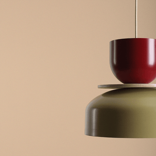 ARTERA PENDANT DISC LIGHT RED KHAKI - DYKE & DEAN