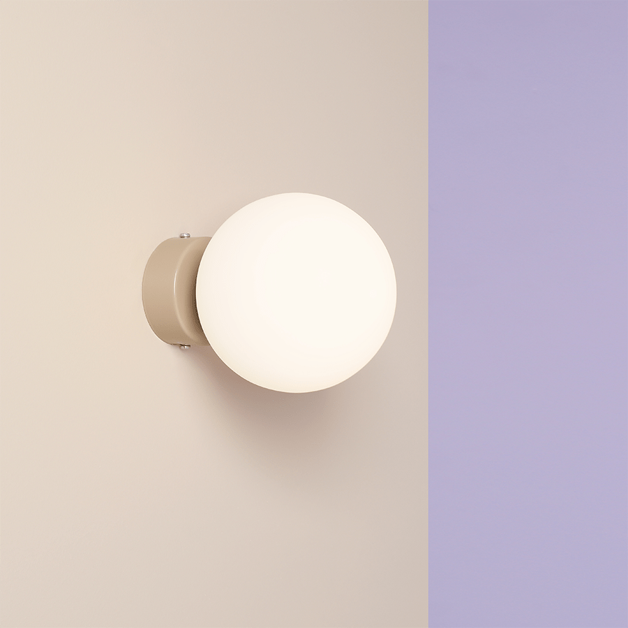 BALL GLOBE OPAL WALL CEILING LIGHT BEIGE - DYKE & DEAN