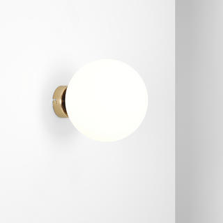 BALL GLOBE OPAL WALL CEILING LIGHT BRASS XL - DYKE & DEAN