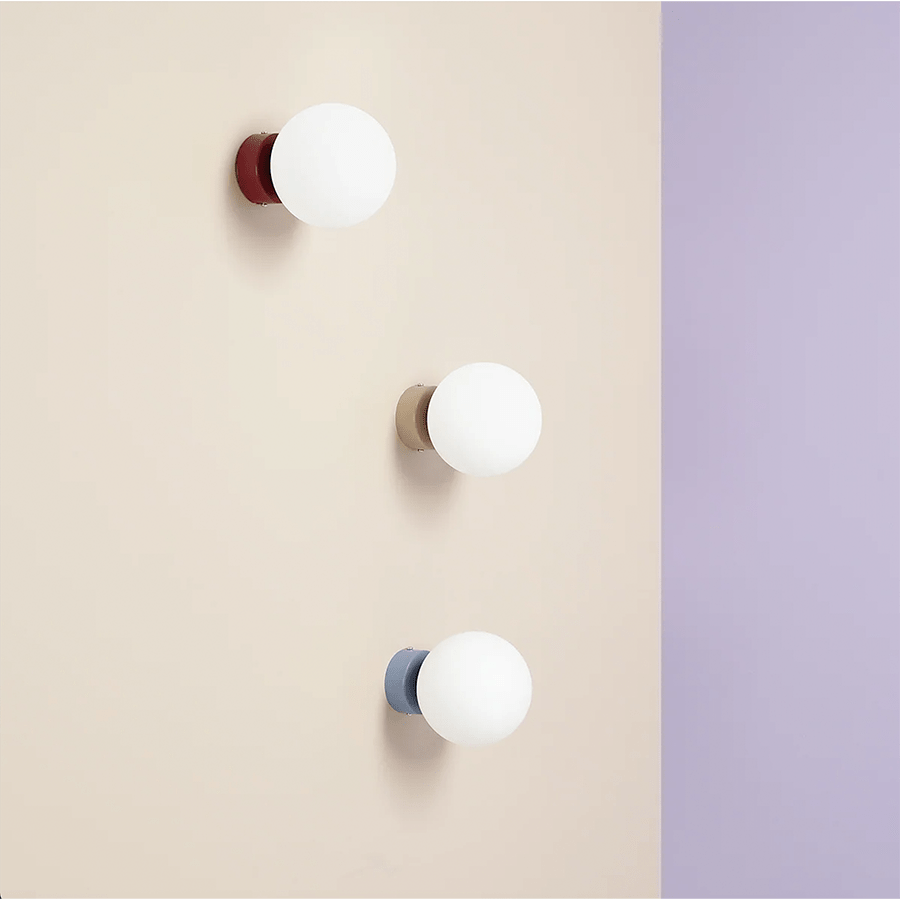 BALL GLOBE OPAL WALL CEILING LIGHT DUSTY BLUE - DYKE & DEAN