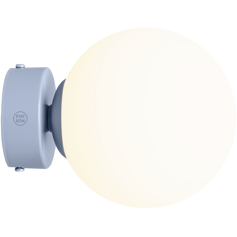 BALL GLOBE OPAL WALL CEILING LIGHT DUSTY BLUE - DYKE & DEAN