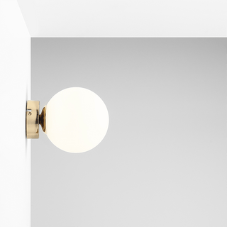 BALL GLOBE OPAL WALL CEILING LIGHT GOLD - DYKE & DEAN