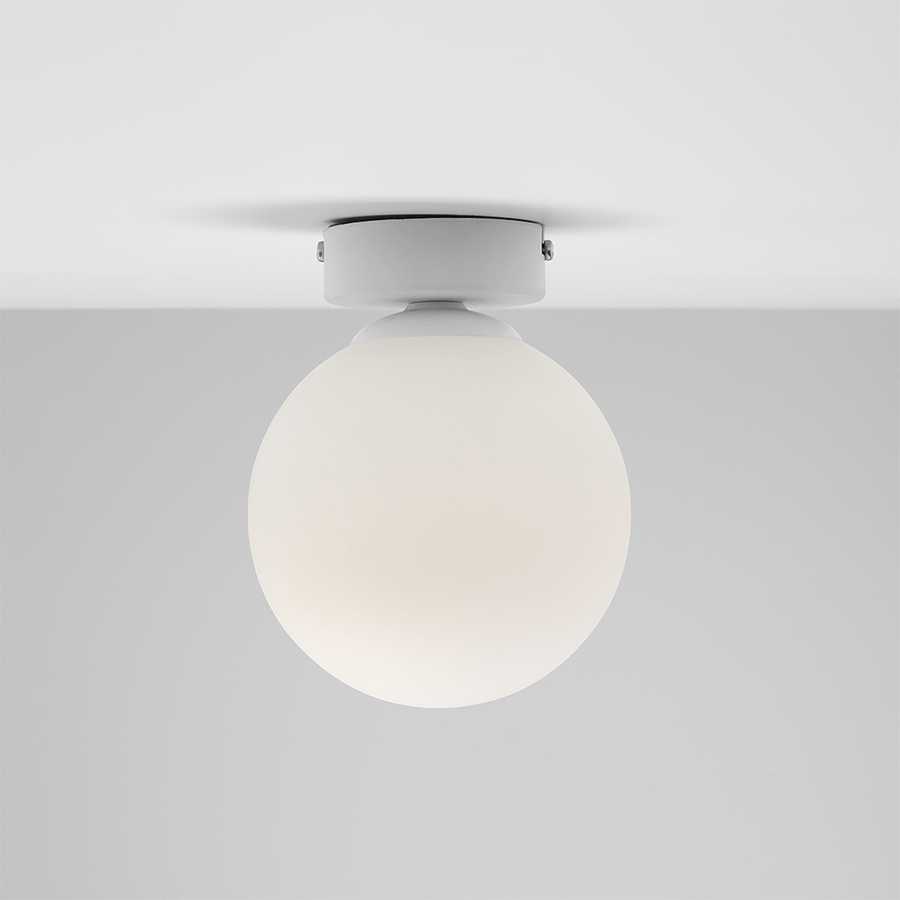 BALL GLOBE OPAL WALL CEILING LIGHT WHITE - DYKE & DEAN