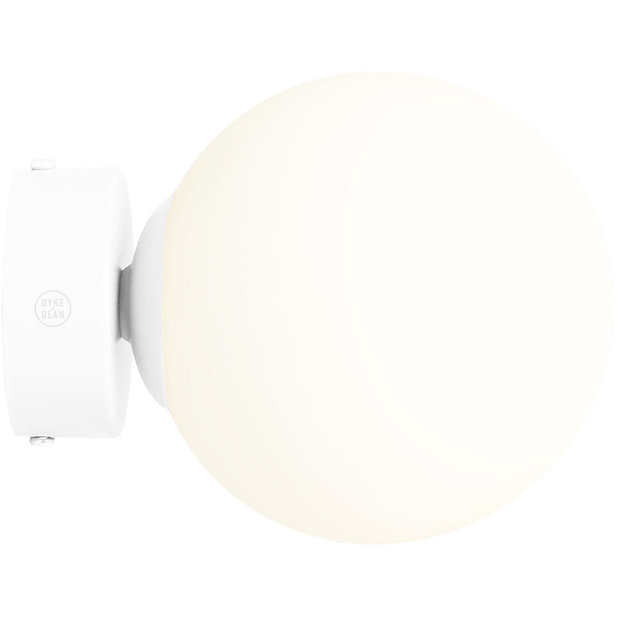 BALL GLOBE OPAL WALL CEILING LIGHT WHITE - DYKE & DEAN