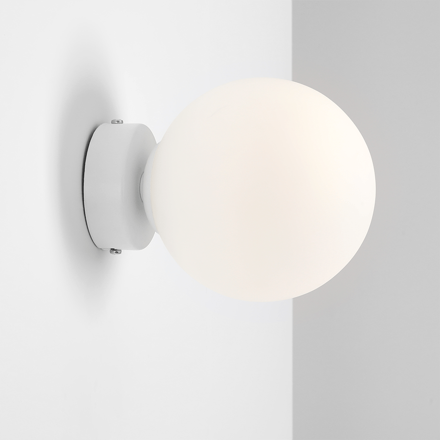 BALL GLOBE OPAL WALL CEILING LIGHT WHITE - DYKE & DEAN