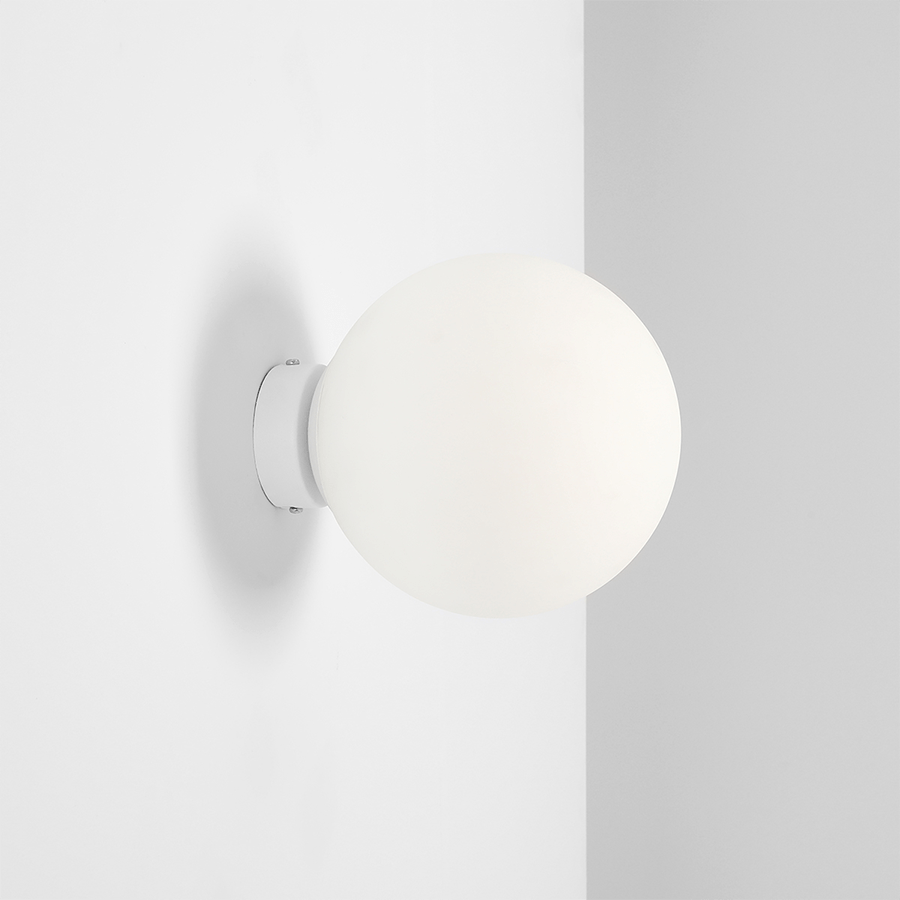 BALL GLOBE OPAL WALL CEILING LIGHT WHITE XL - DYKE & DEAN