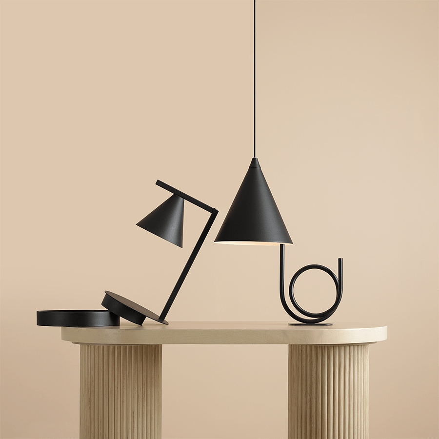 BATON CONE TABLE LIGHT BLACK - DYKE & DEAN