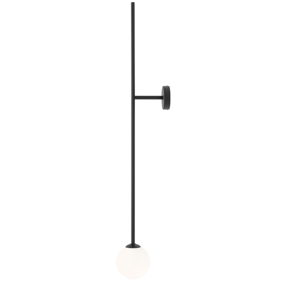 BATON GLOBE WALL LIGHT BLACK STICK - DYKE & DEAN