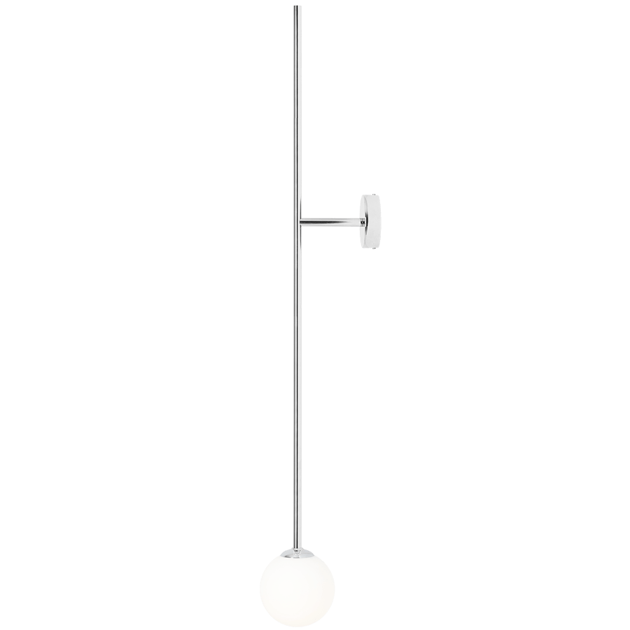 BATON GLOBE WALL LIGHT CHROME STICK - DYKE & DEAN