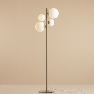 BLOOM OPAL GLOBES FLOOR LIGHT BEIGE - DYKE & DEAN