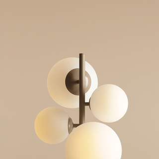 BLOOM OPAL GLOBES FLOOR LIGHT BEIGE - DYKE & DEAN