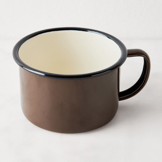 BROWN ENAMEL SOUP MUG - DYKE & DEAN