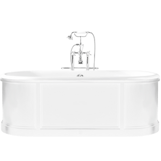 CHIC ROLL PANEL ENAMEL CAST IRON BATHTUB WHITE - DYKE & DEAN