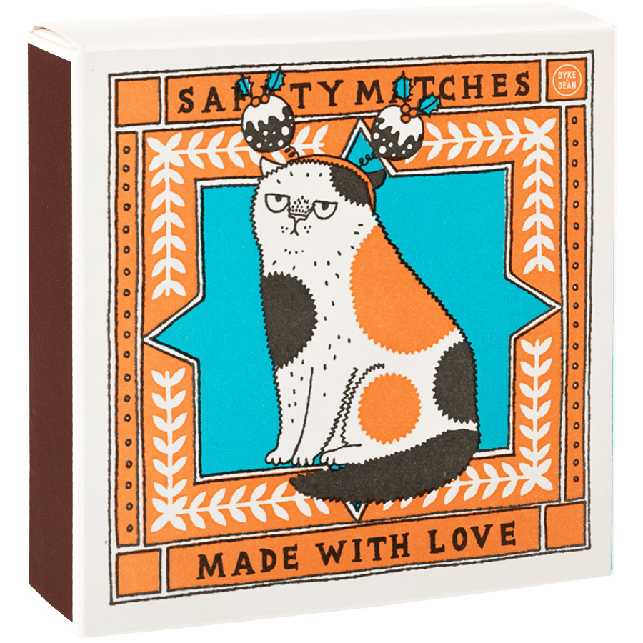 CHRISTMAS CAT LUXURY SAFETY MATCHES - DYKE & DEAN