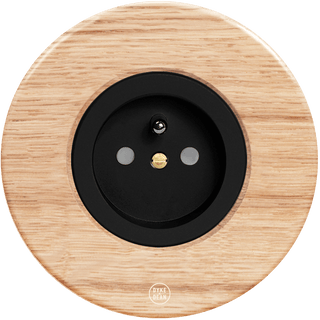 CLASSIC OAK 2 PIN BLACK SOCKET - DYKE & DEAN