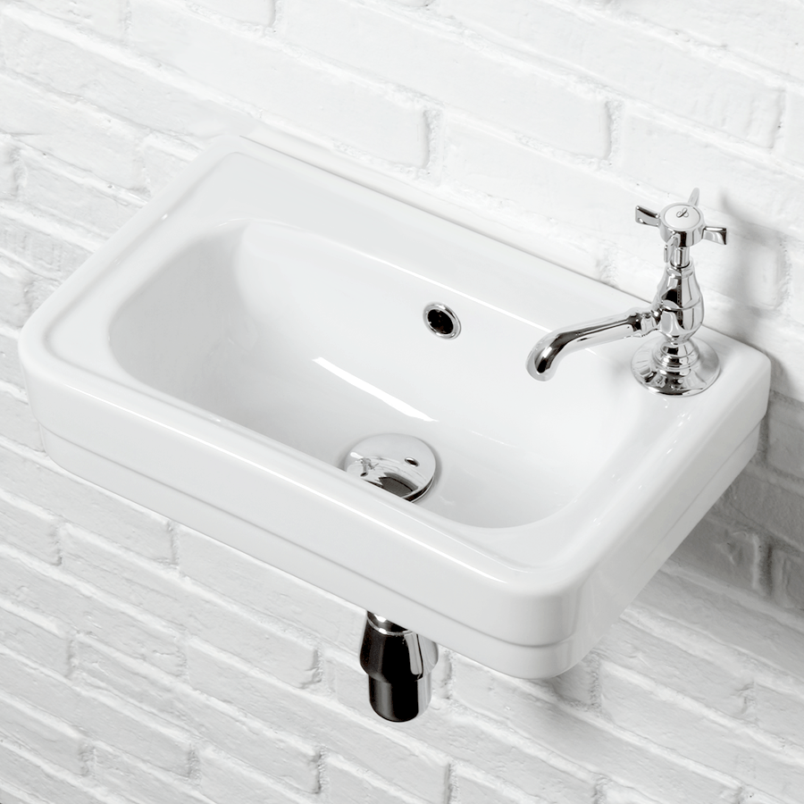 CLOAKROOM WALL HUNG CERAMIC SINK - DYKE & DEAN