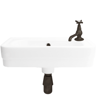 CLOAKROOM WALL HUNG CERAMIC SINK - DYKE & DEAN