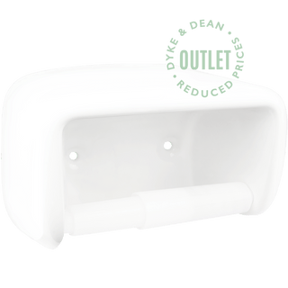 COVERED TOILET ROLL HOLDER WHITE OUTLET - DYKE & DEAN