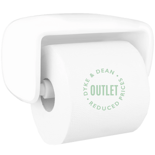 COVERED TOILET ROLL HOLDER WHITE OUTLET - DYKE & DEAN