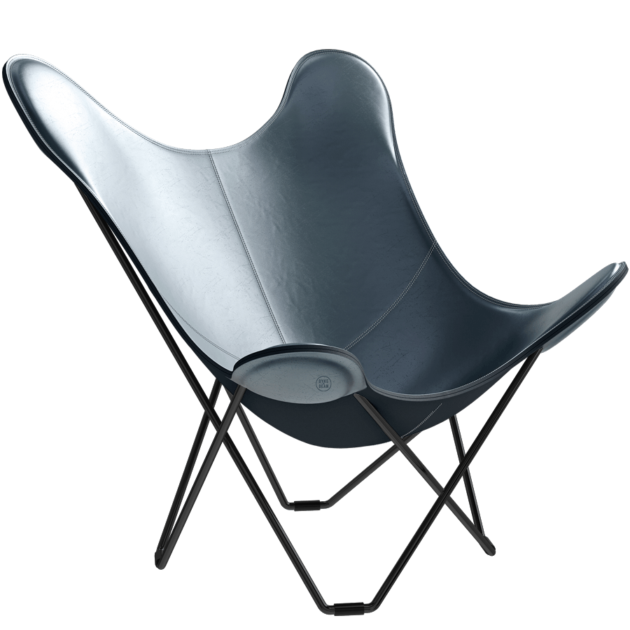 CUERO BUTTERFLY CHAIR BLACK FRAME - DYKE & DEAN