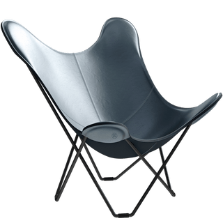 CUERO BUTTERFLY CHAIR BLACK FRAME - DYKE & DEAN