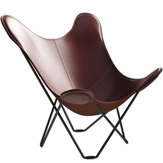 CUERO BUTTERFLY CHAIR BLACK FRAME - DYKE & DEAN