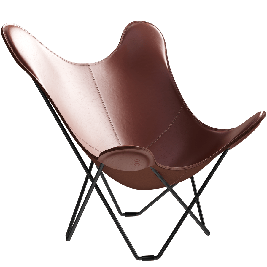 CUERO BUTTERFLY CHAIR BLACK FRAME - DYKE & DEAN