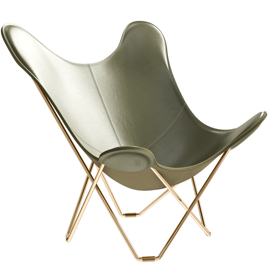 CUERO BUTTERFLY CHAIR GOLD FRAME - DYKE & DEAN