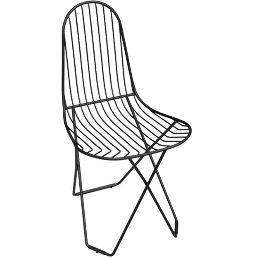 CUERO CACTUS OUTDOOR DINING CHAIR BLACK - DYKE & DEAN