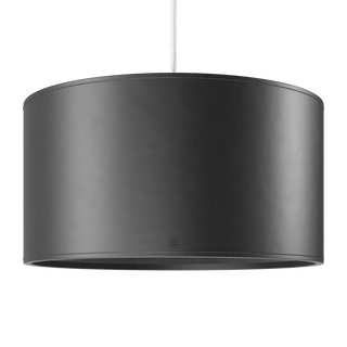 CUERO DRUM LEATHER PENDANT LIGHT BLACK - DYKE & DEAN