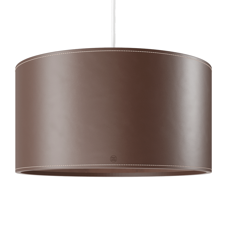 CUERO DRUM LEATHER PENDANT LIGHT CHOCOLATE - DYKE & DEAN