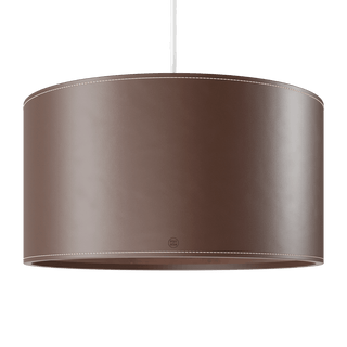 CUERO DRUM LEATHER PENDANT LIGHT CHOCOLATE - DYKE & DEAN