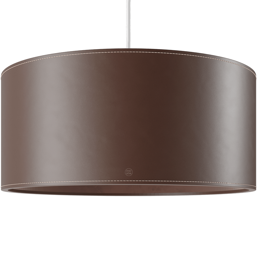 CUERO DRUM LEATHER PENDANT LIGHT CHOCOLATE - DYKE & DEAN