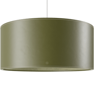 CUERO DRUM LEATHER PENDANT LIGHT GREEN - DYKE & DEAN