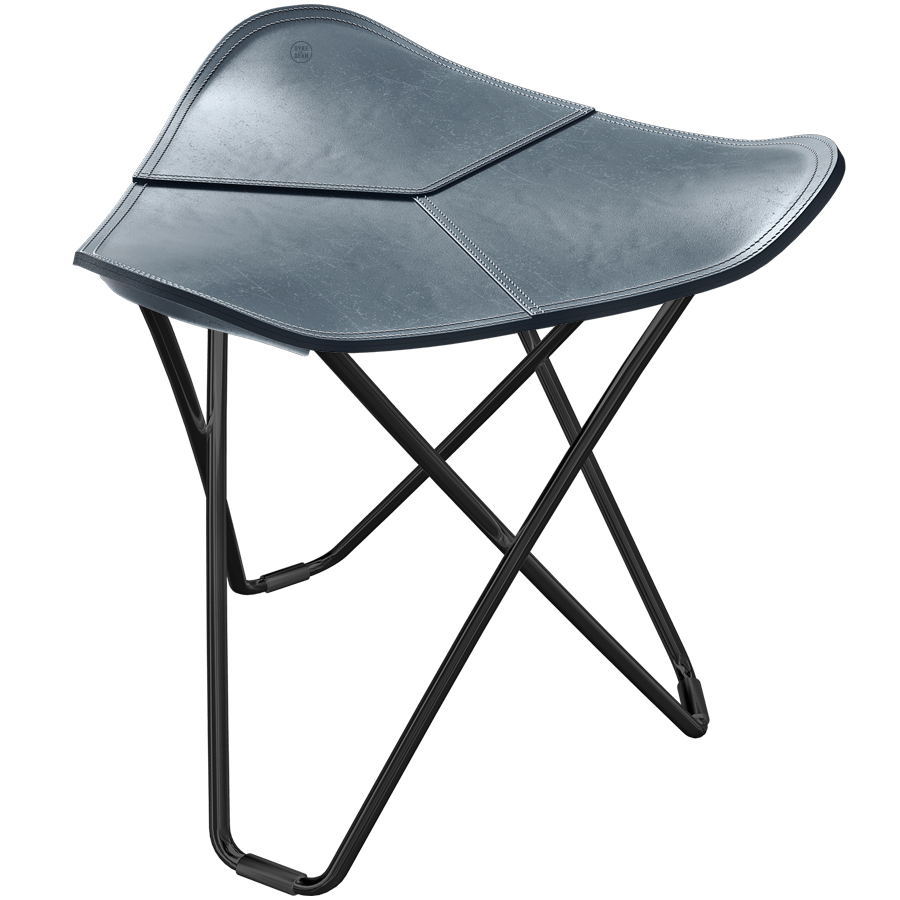 CUERO FLYING GOOSE STOOL BLACK FRAME - DYKE & DEAN