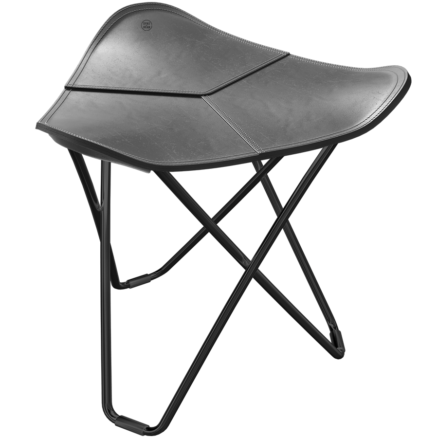 CUERO FLYING GOOSE STOOL BLACK FRAME - DYKE & DEAN