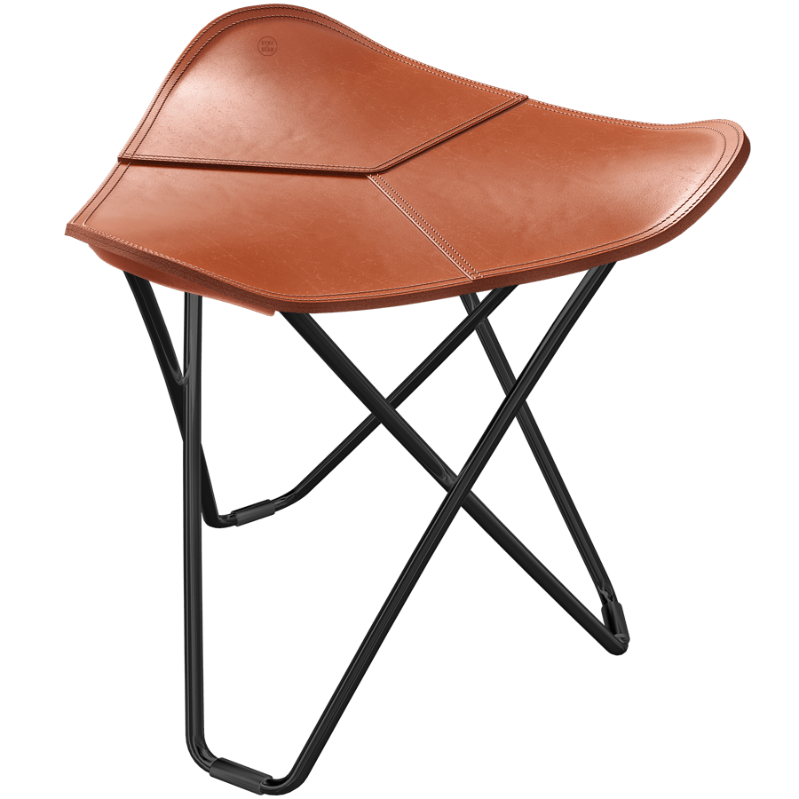 CUERO FLYING GOOSE STOOL BLACK FRAME - DYKE & DEAN