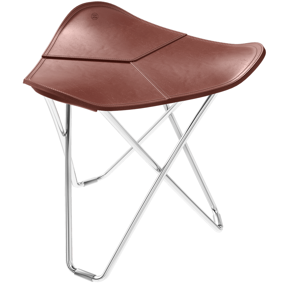 CUERO FLYING GOOSE STOOL CHROME FRAME - DYKE & DEAN