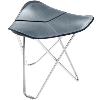 CUERO FLYING GOOSE STOOL CHROME FRAME - DYKE & DEAN