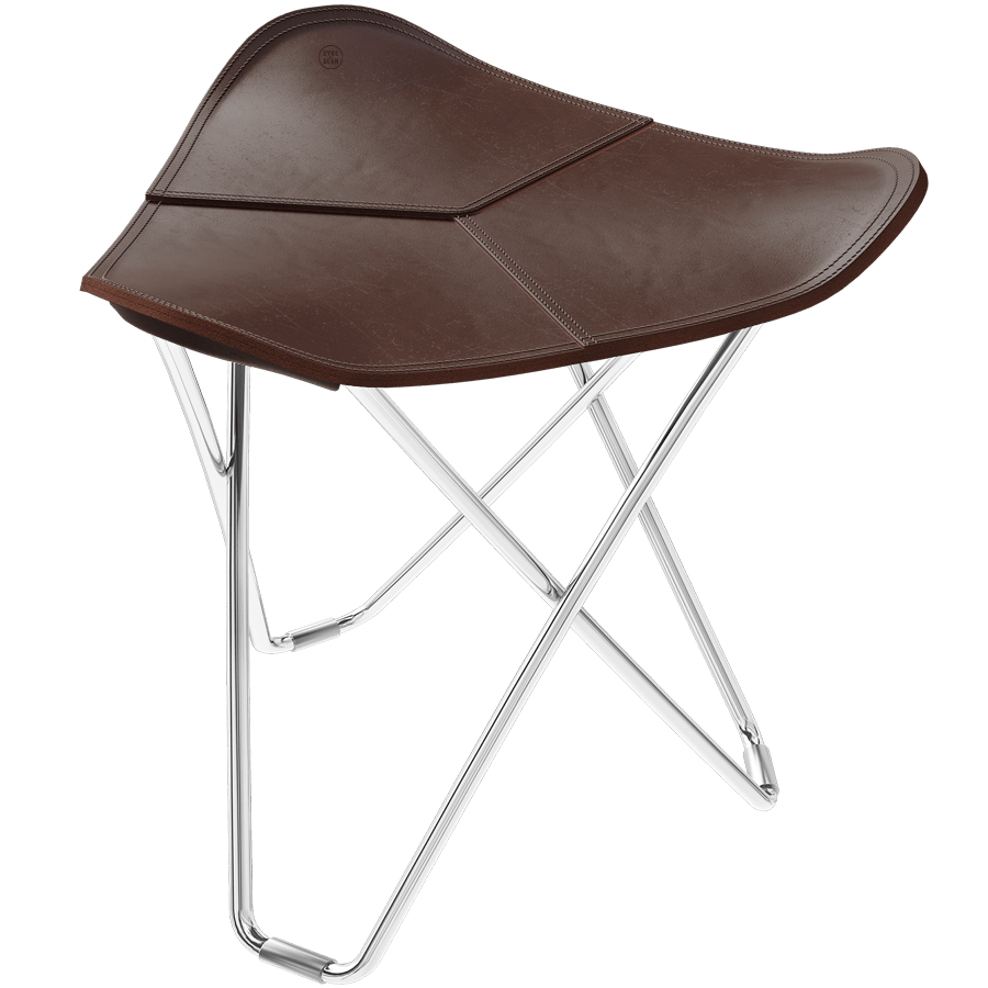 CUERO FLYING GOOSE STOOL CHROME FRAME - DYKE & DEAN