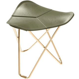 CUERO FLYING GOOSE STOOL GOLD FRAME - DYKE & DEAN